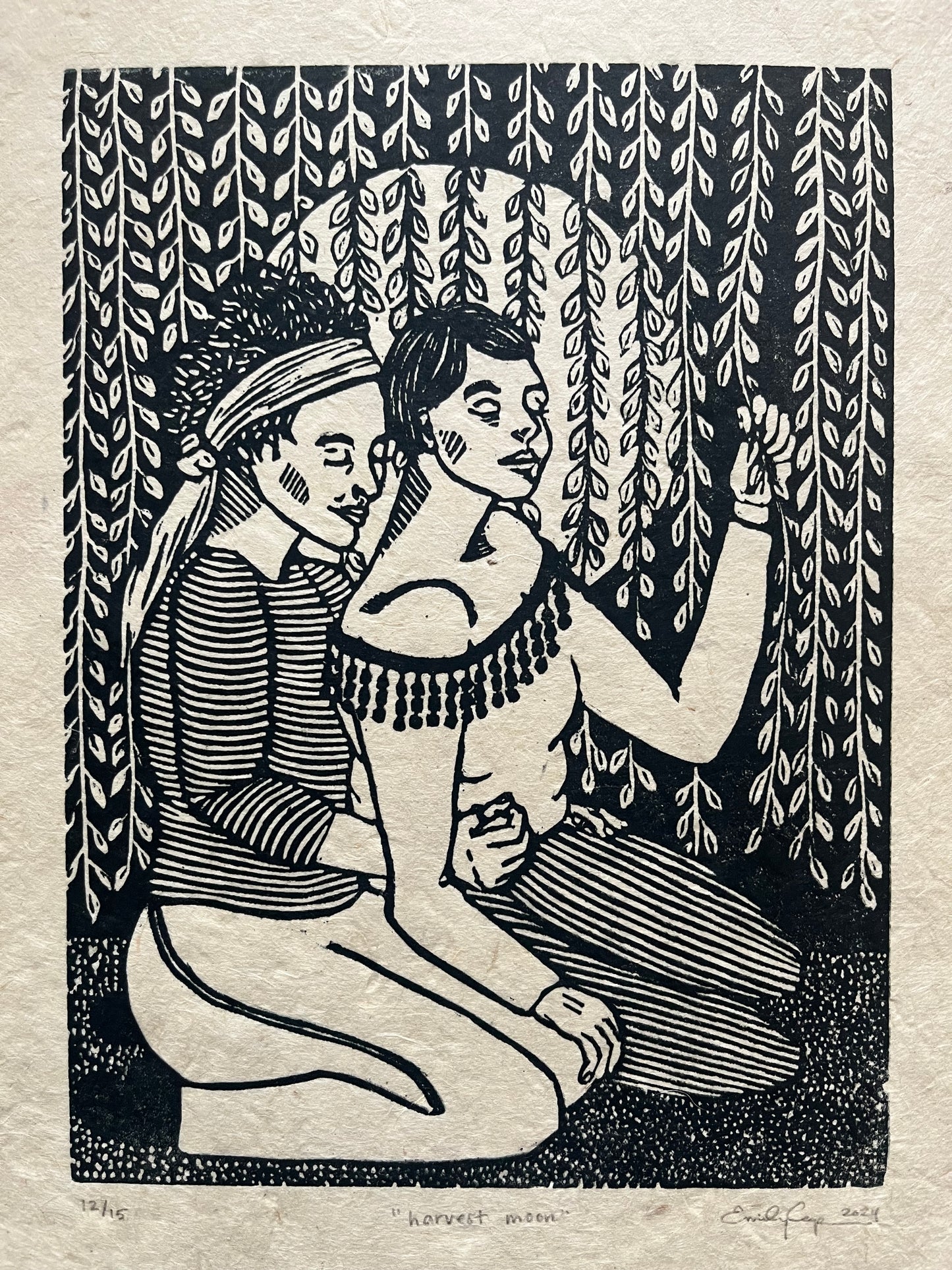 “Harvest Moon” Limited Edition Linoleum Block Print