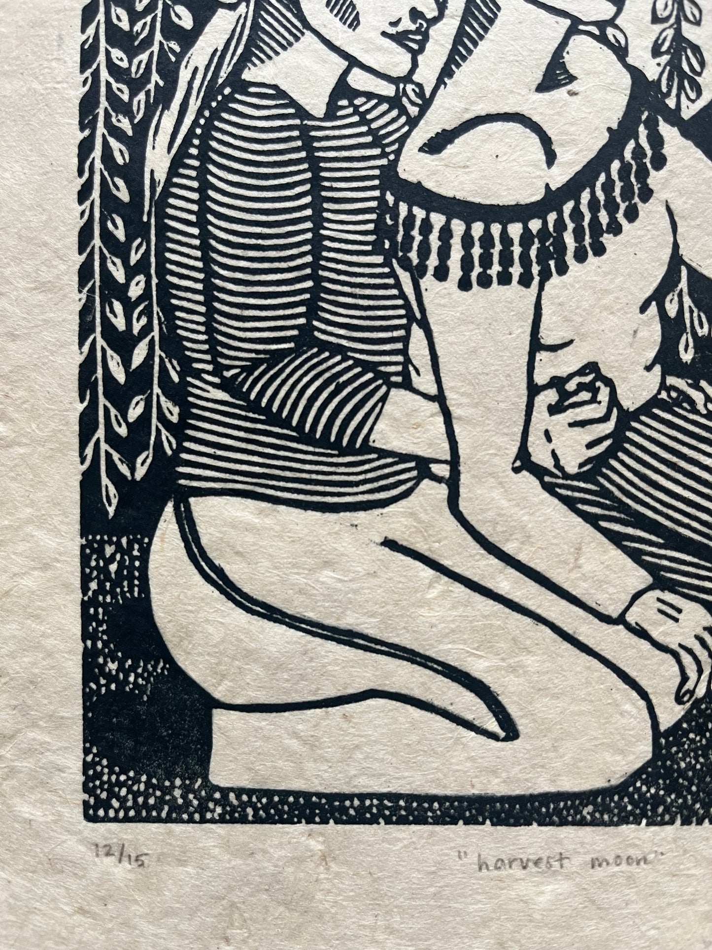 “Harvest Moon” Limited Edition Linoleum Block Print