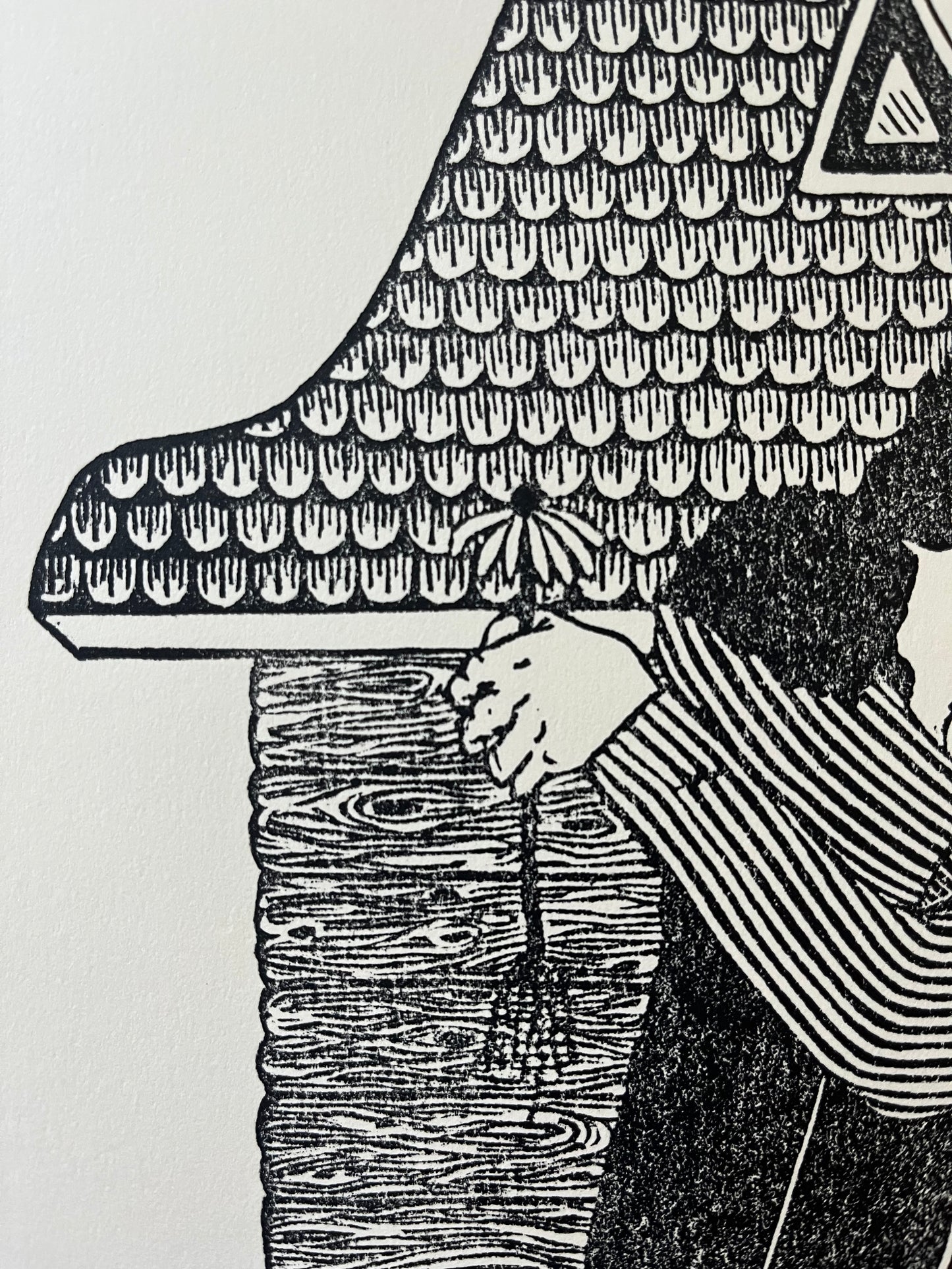 “I am home where the wildflowers bloom” Limited Edition Linoleum Block Print