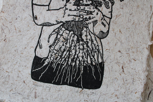 "Harvest Day" Original Open Edition Linoleum Block Print