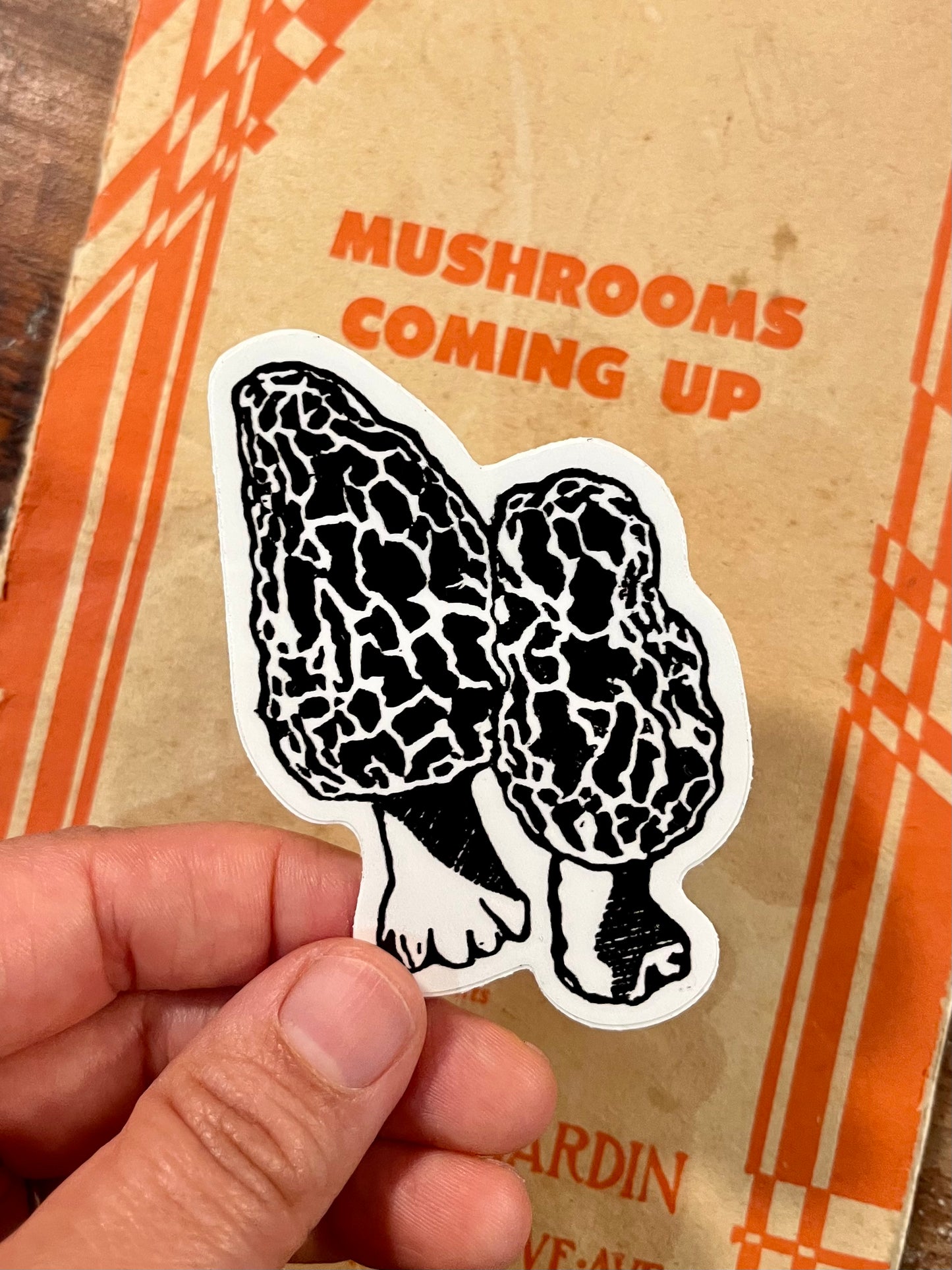 Stickers - Waterproof Adhesive, UV Laminate - Designs from Linoleum Block Prints