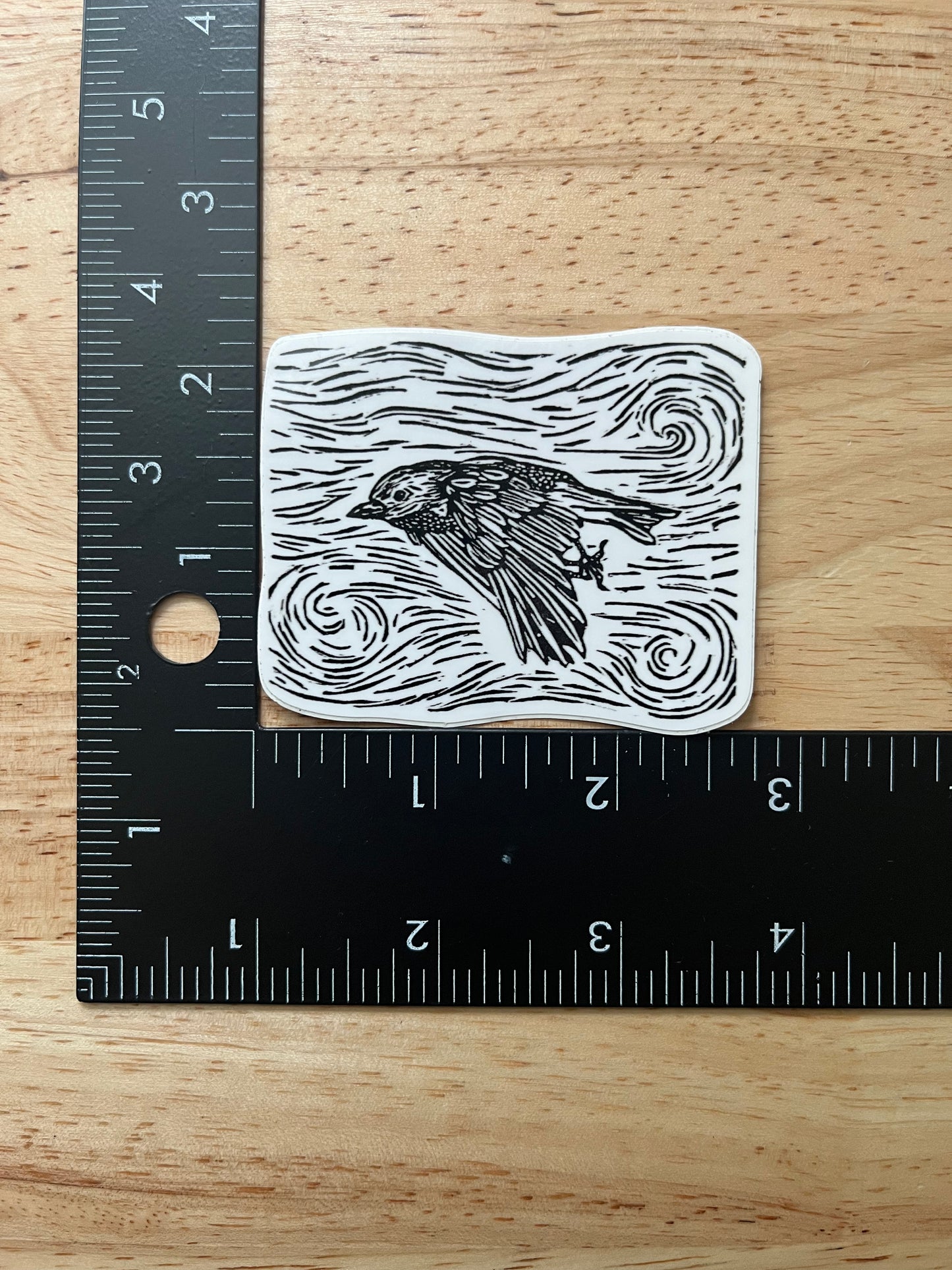 Stickers - Waterproof Adhesive, UV Laminate - Designs from Linoleum Block Prints