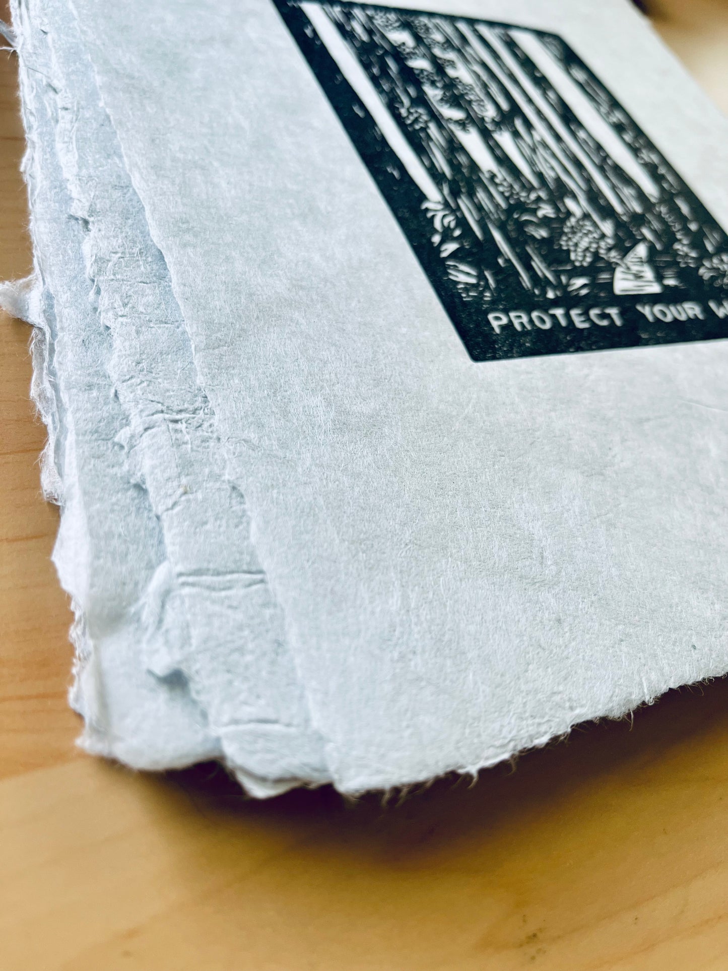 "Protect Your Wild" Original Open Edition Linoleum Block Print