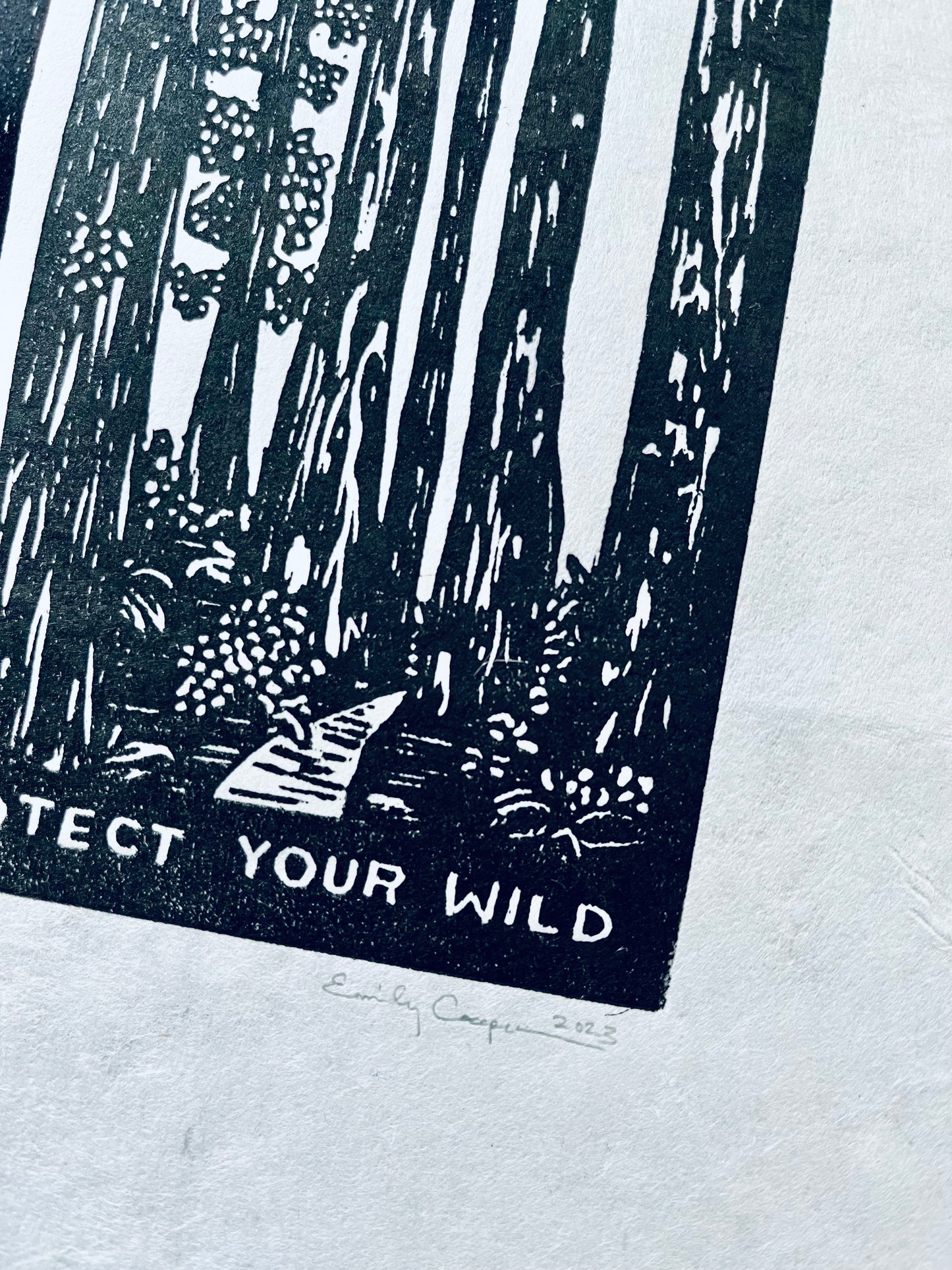 "Protect Your Wild" Original Open Edition Linoleum Block Print