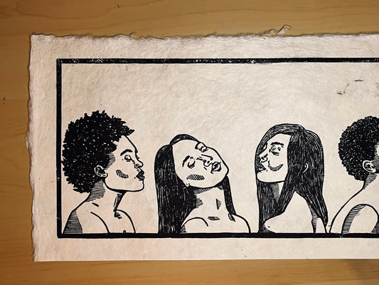 "We Are All Connected" Original Limited Edition Signed Linoleum Block Print