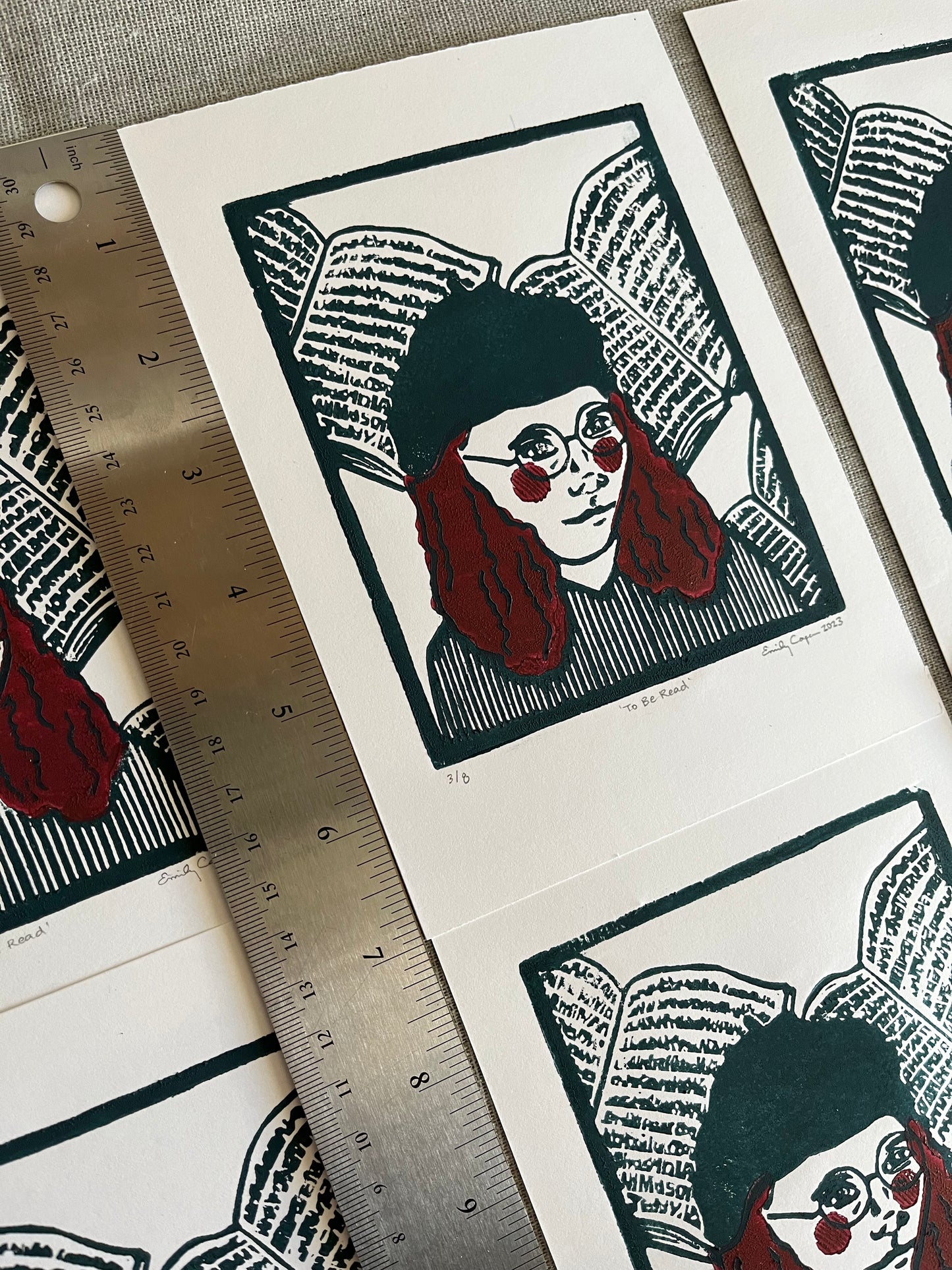 ‘To Be Read’ Multi Block Limited Edition Lino Print