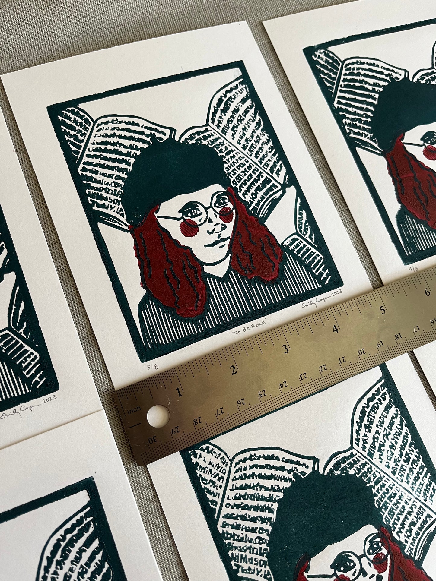 ‘To Be Read’ Multi Block Limited Edition Lino Print