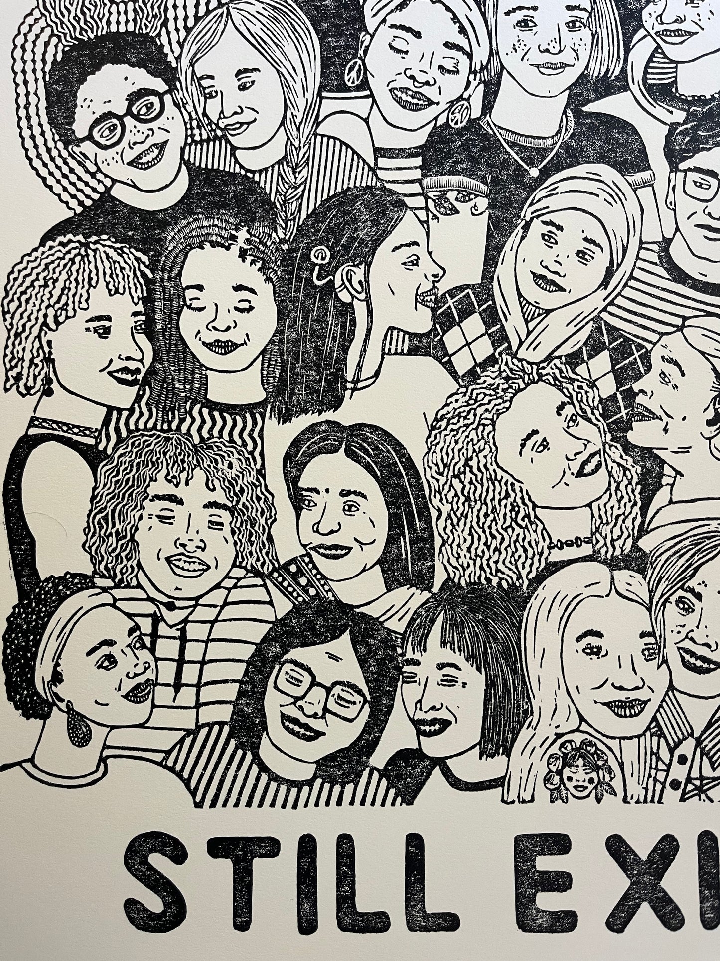 PRE-ORDER “look for the helpers” limited edition linocut print - 30% of proceeds donated to the Freestore Foodbank in Nov/Dec 2025