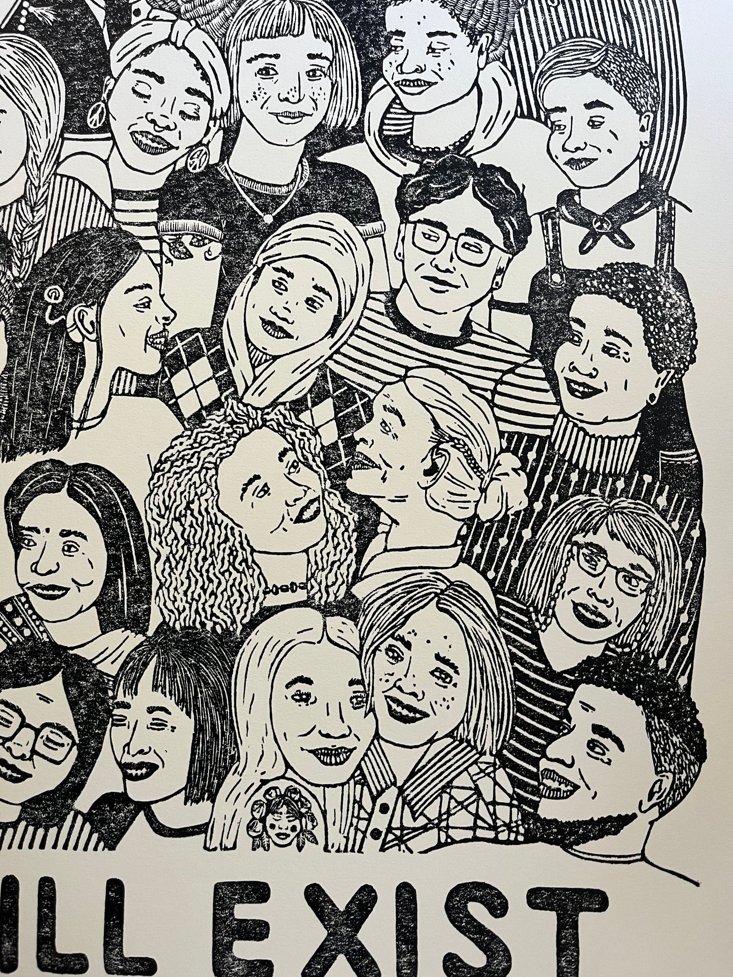 PRE-ORDER “look for the helpers” limited edition linocut print - 30% of proceeds donated to the Freestore Foodbank in Nov/Dec 2025