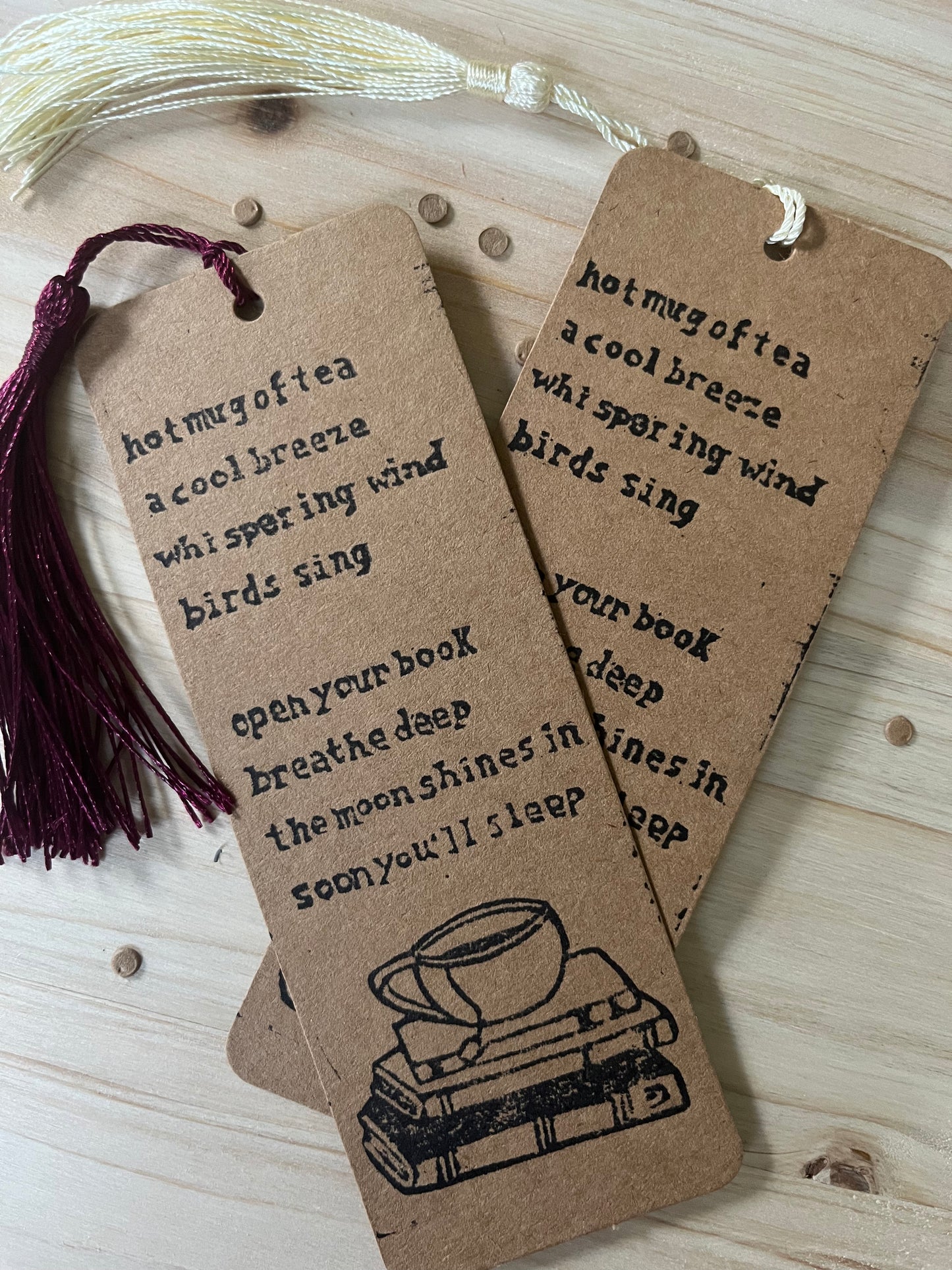 Tea & Books Poem Bookmark