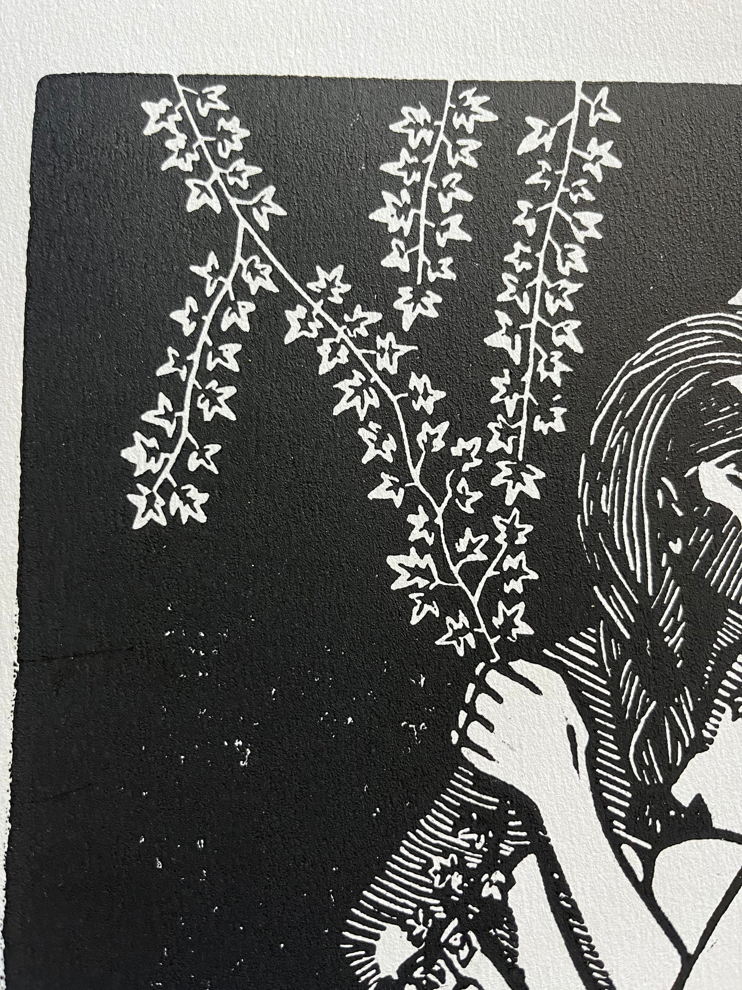 'Whispering Wind' Linoleum Block Print