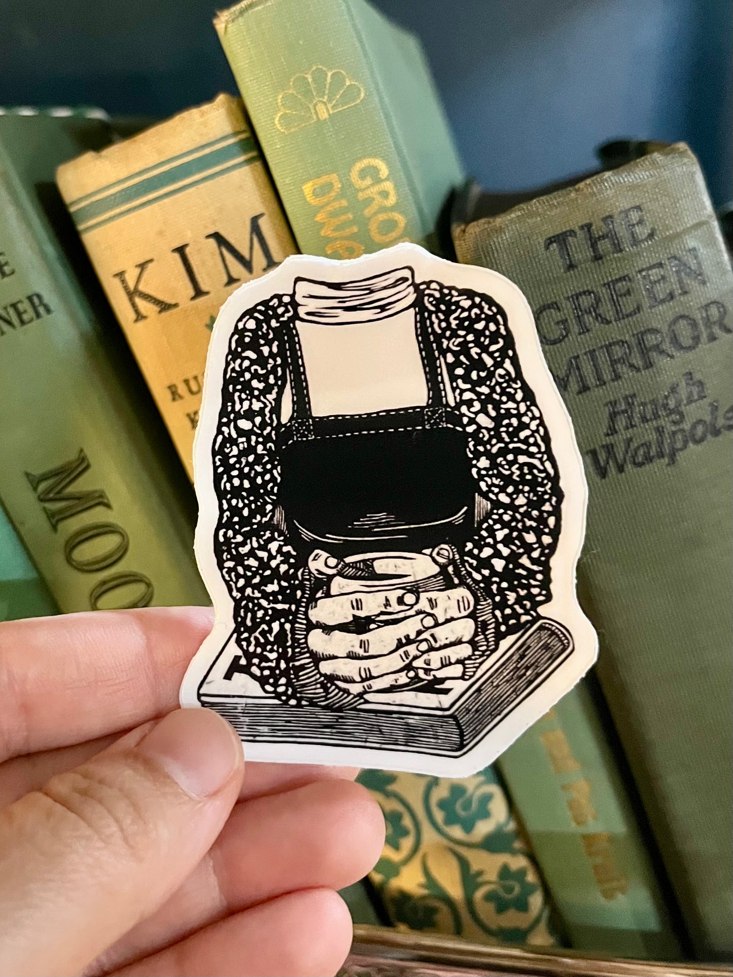 Stickers - Waterproof Adhesive, UV Laminate - Designs from Linoleum Block Prints
