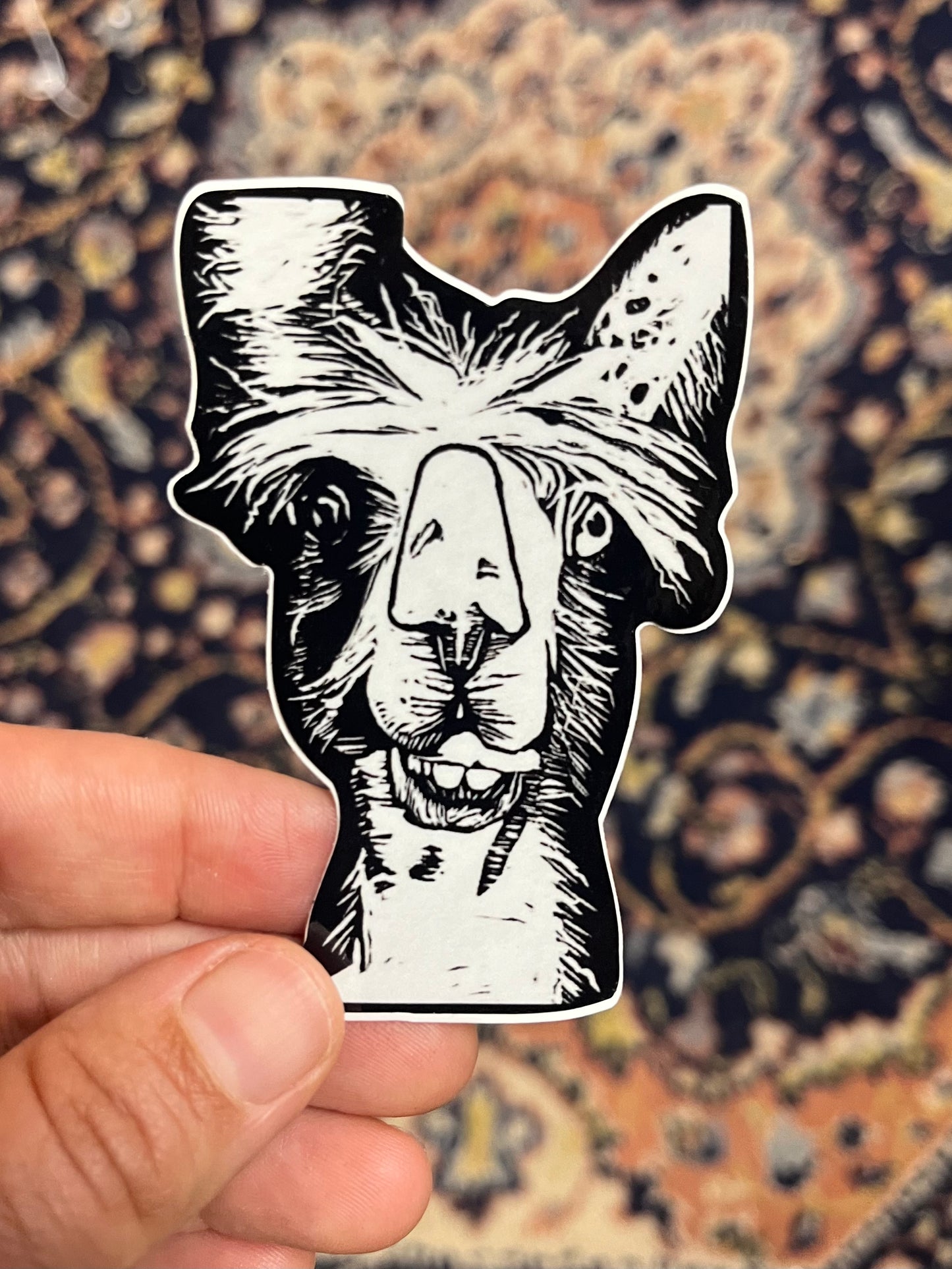 Stickers - Waterproof Adhesive, UV Laminate - Designs from Linoleum Block Prints