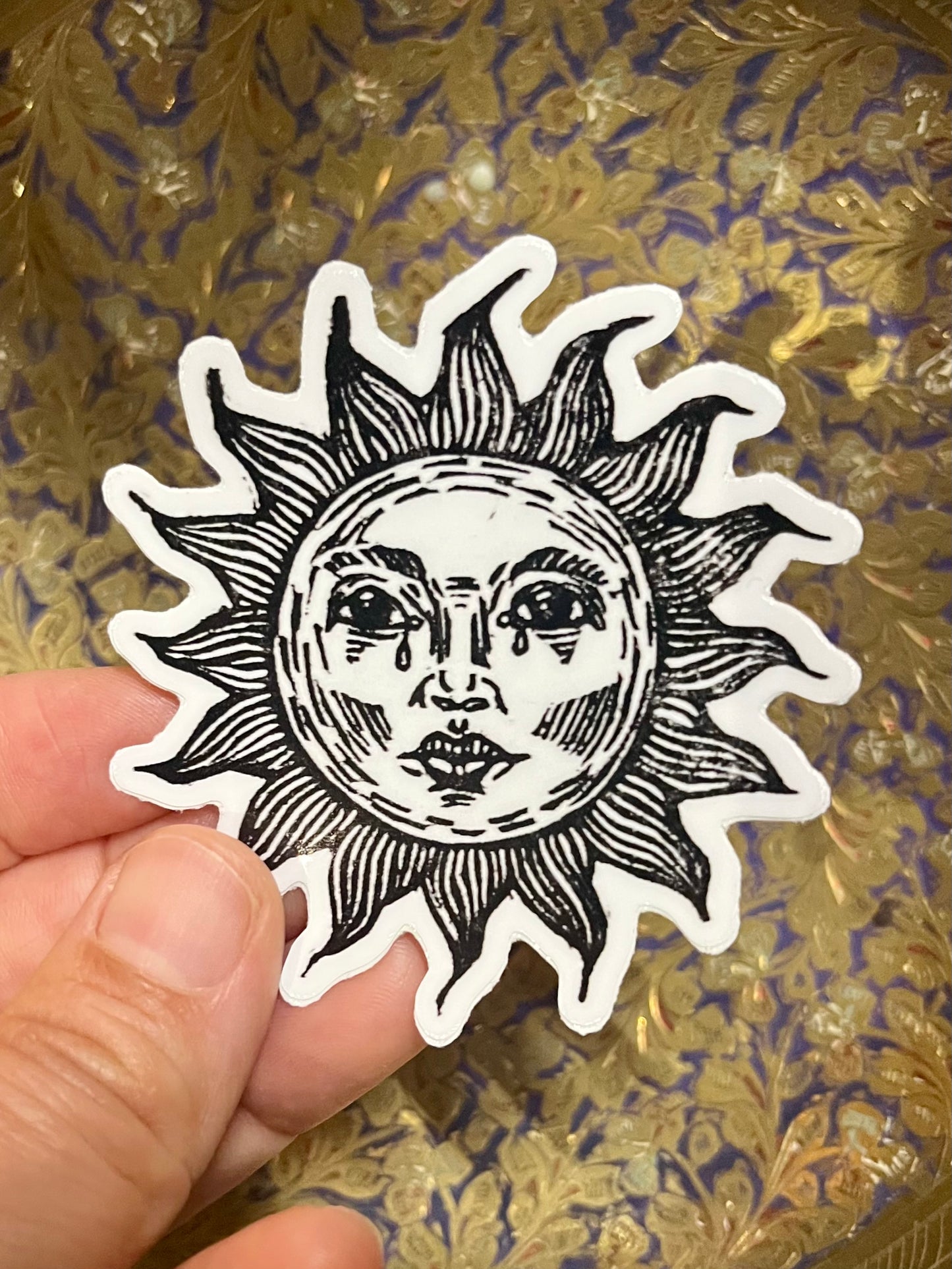 Stickers - Waterproof Adhesive, UV Laminate - Designs from Linoleum Block Prints