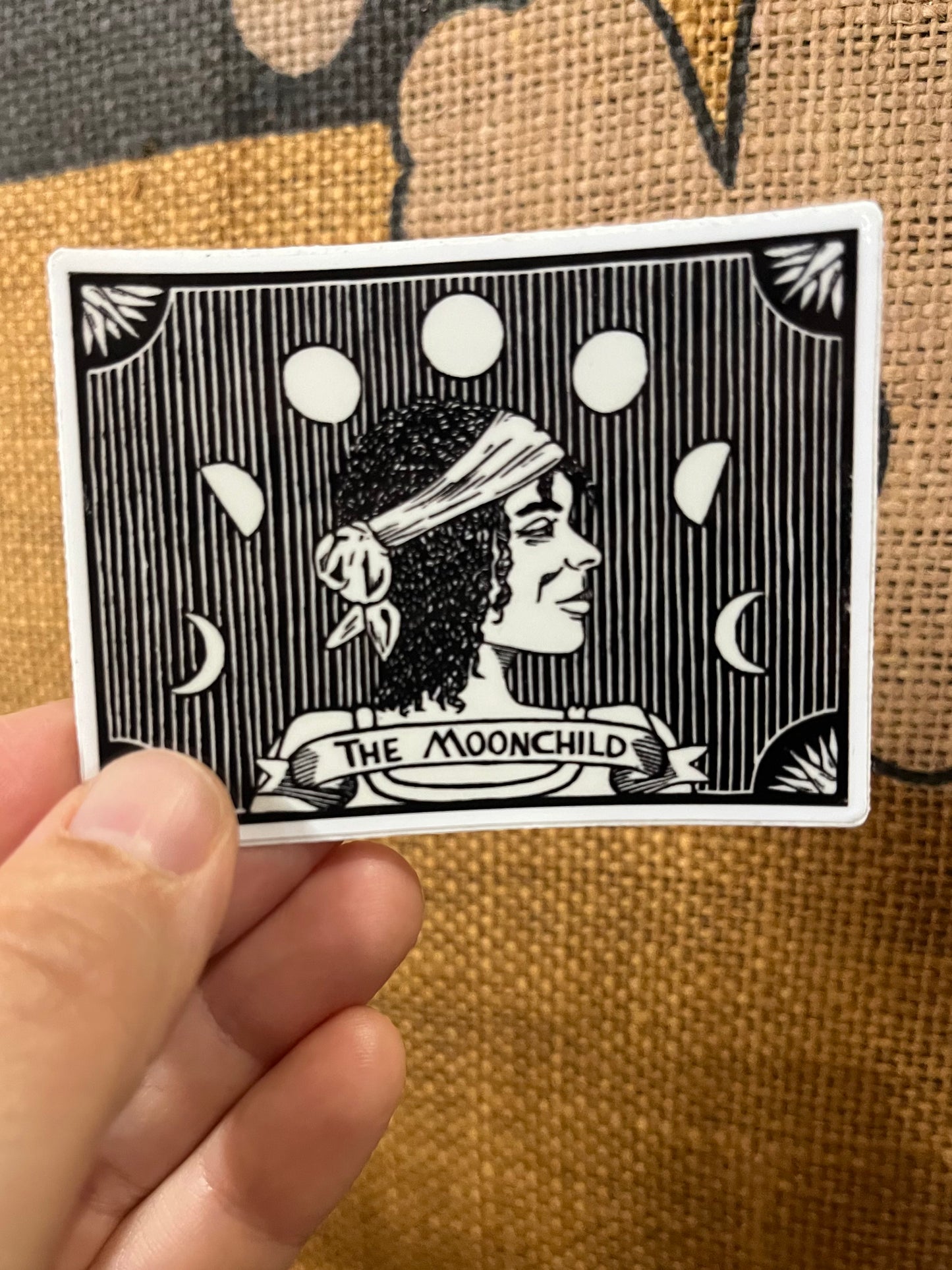 Stickers - Waterproof Adhesive, UV Laminate - Designs from Linoleum Block Prints