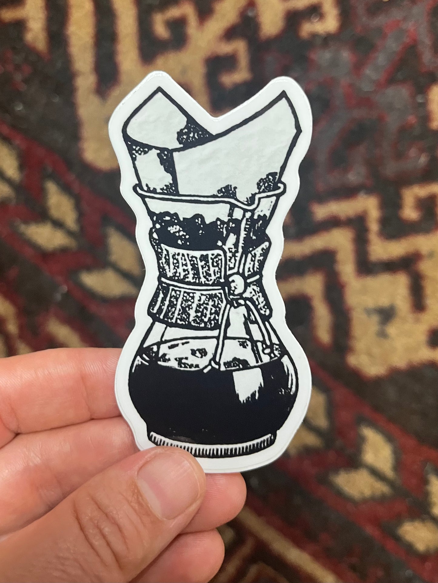 Stickers - Waterproof Adhesive, UV Laminate - Designs from Linoleum Block Prints