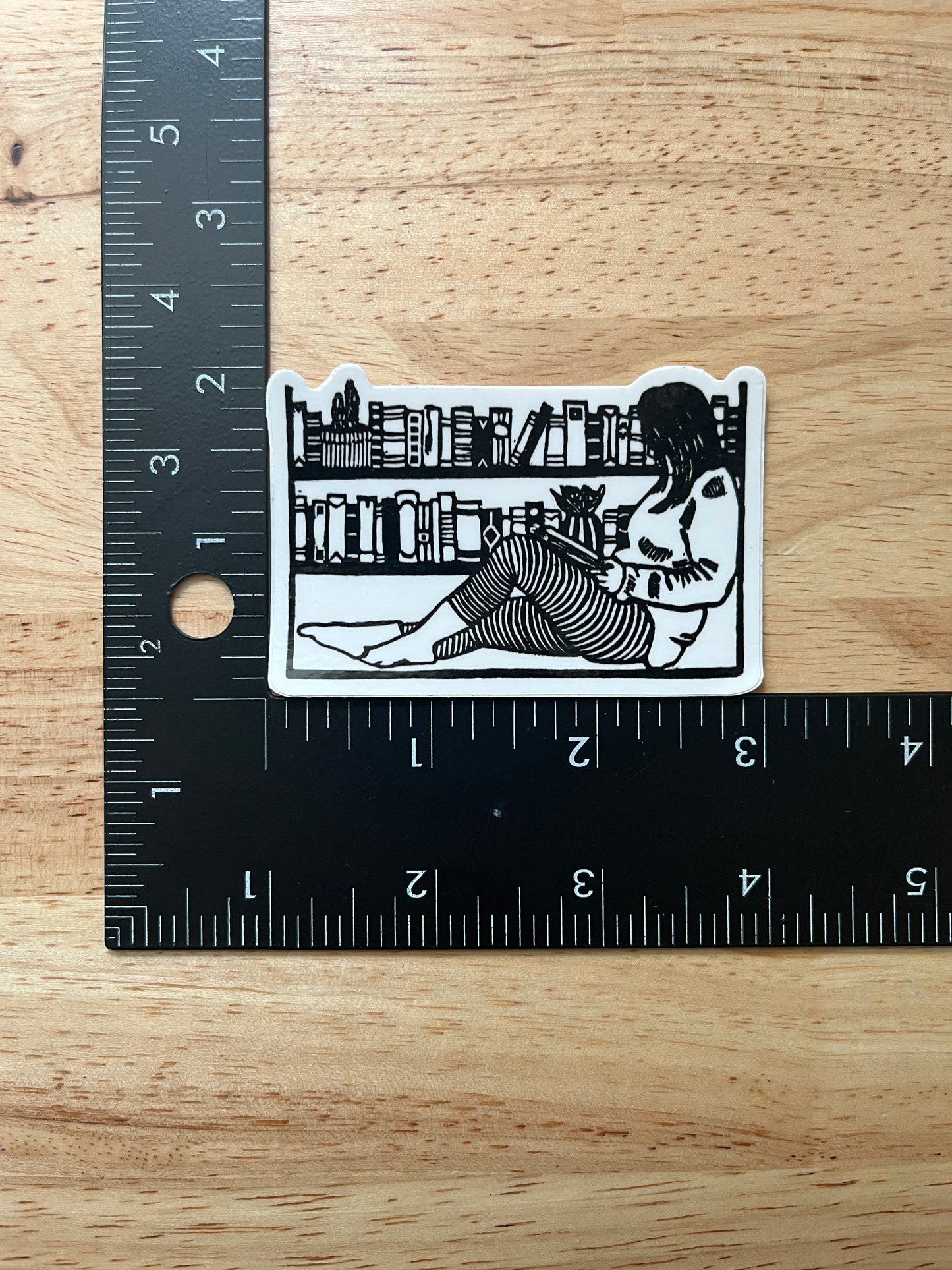 Stickers - Waterproof Adhesive, UV Laminate - Designs from Linoleum Block Prints