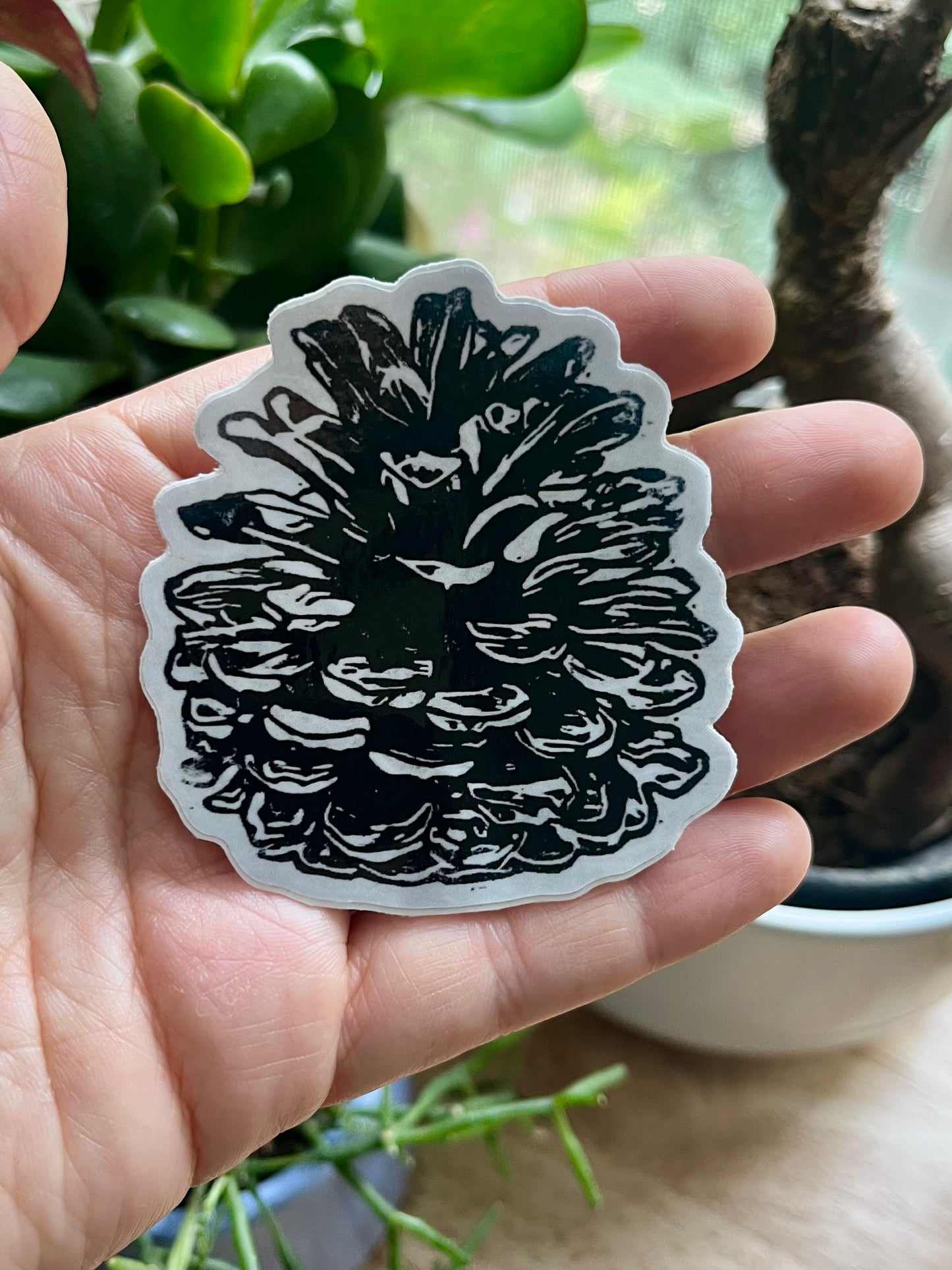 Stickers - Waterproof Adhesive, UV Laminate - Designs from Linoleum Block Prints