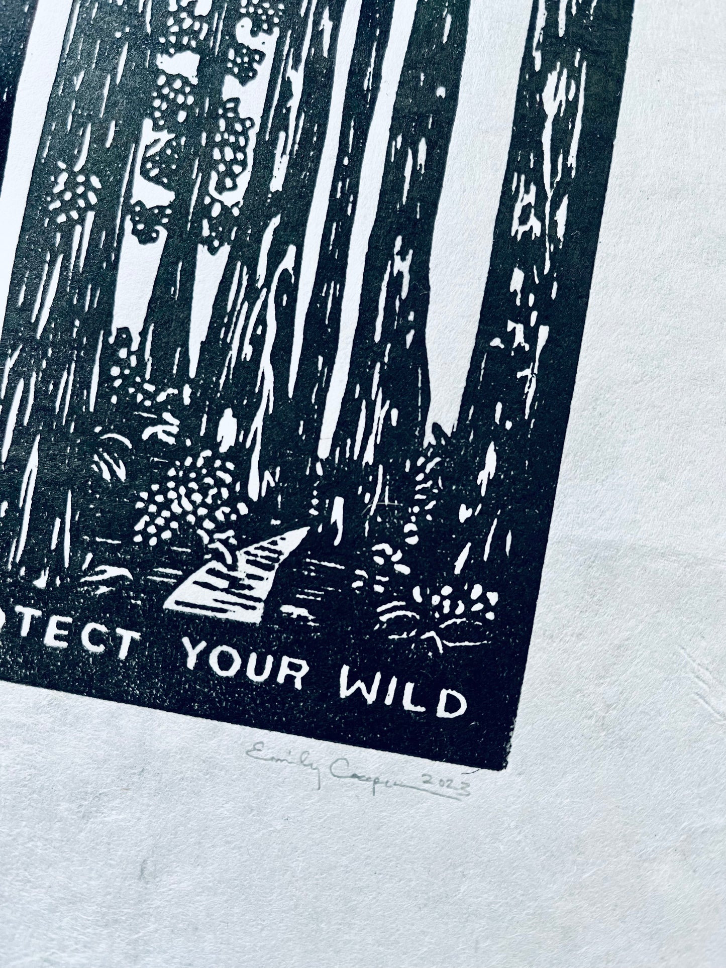 "Protect Your Wild" Original Open Edition Linoleum Block Print